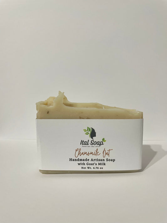 Jabón artesanal de avena y manzanilla (leche de cabra)