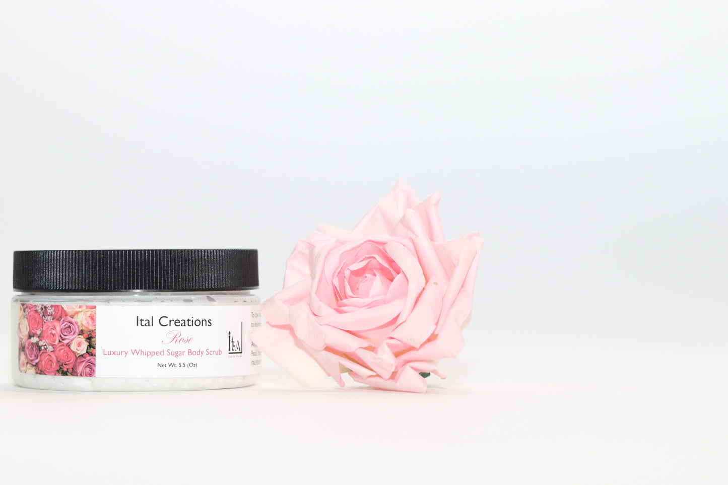 Exfoliante de azúcar batida de rosas