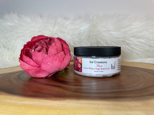 Exfoliante de azúcar batida de rosas